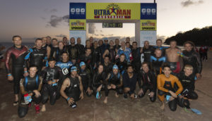 Ultraman Australia 2016: Competitors on the Start line (Humps is middle row on the right)
