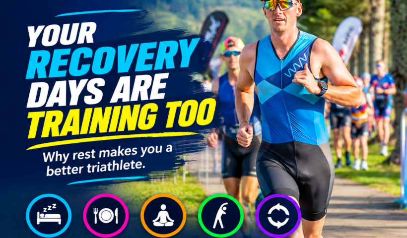 Triathlete Harrison running during a race – Your Recovery Days Are Training Too